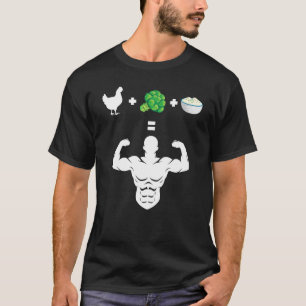 Chicken Broccoli Rice Bodybuilder Fun Broccoli Lov T-Shirt