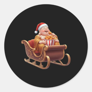 Chicken Buddah Classic Round Sticker