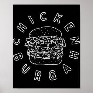 Chicken Burgah Clayton World Street Food Graphic Poster