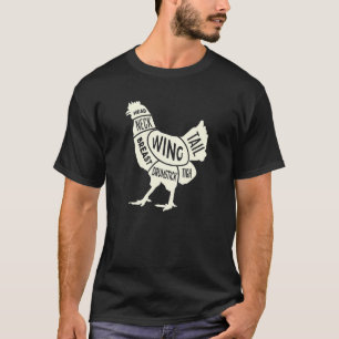 Chicken Butcher Diagram Chicken Farmer Farm House T-Shirt