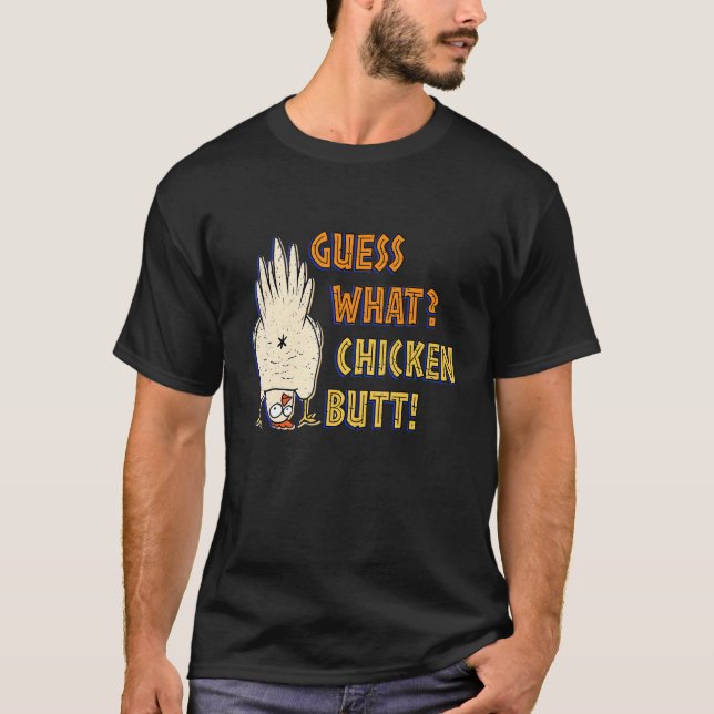 Chicken Butt  Guess What Animal Cute Chickens T-Shirt (Front)