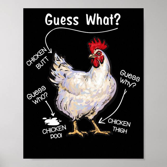 Chicken Butt Guess What Chicken Thig Guess Who Poster (Front)
