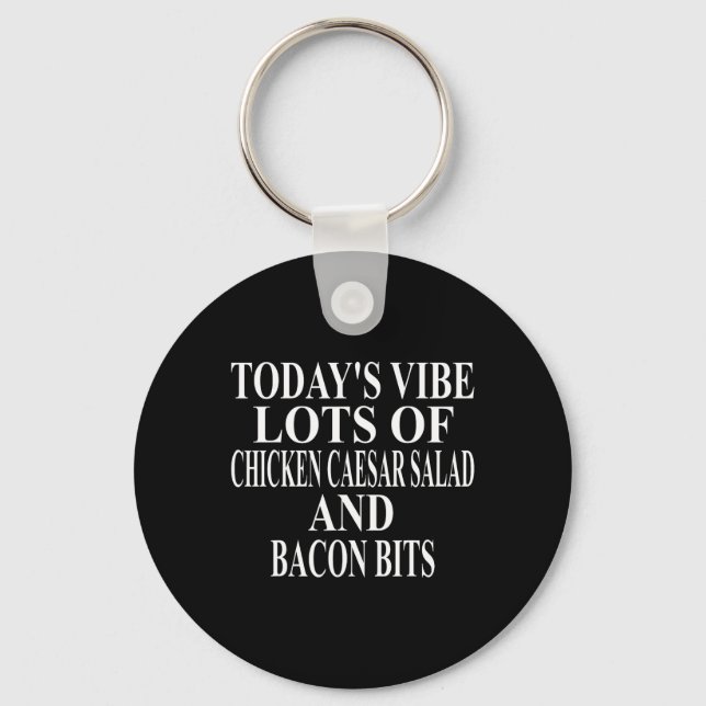 Chicken Caesar Salad Apparel Great Funny Con Bits  Key Ring (Front)