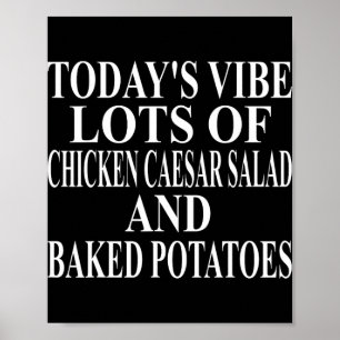 Chicken Caesar Salad Apparel Great Funny Potato De Poster