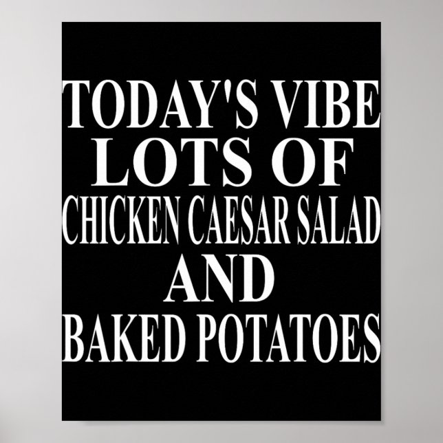 Chicken Caesar Salad Apparel Great Funny Potato De Poster (Front)