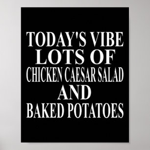 Chicken Caesar Salad Apparel Great Funny Potato De Poster