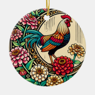 Chicken                                            ceramic ornament