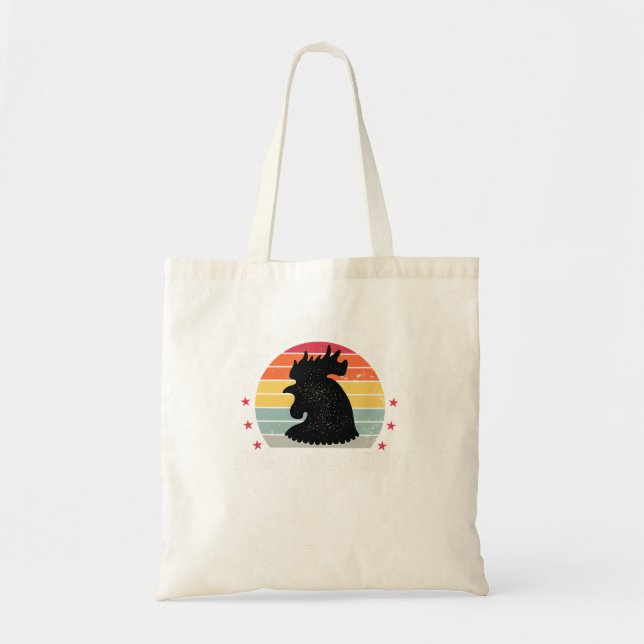 Chicken Chick I Raise Tiny Dinosaurs Funny Chicken Tote Bag (Front)