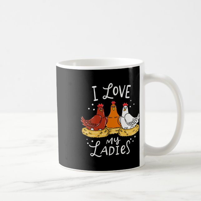 Chicken Chicks Eggs Farmer Funny Gift  Coffee Mug (Right)
