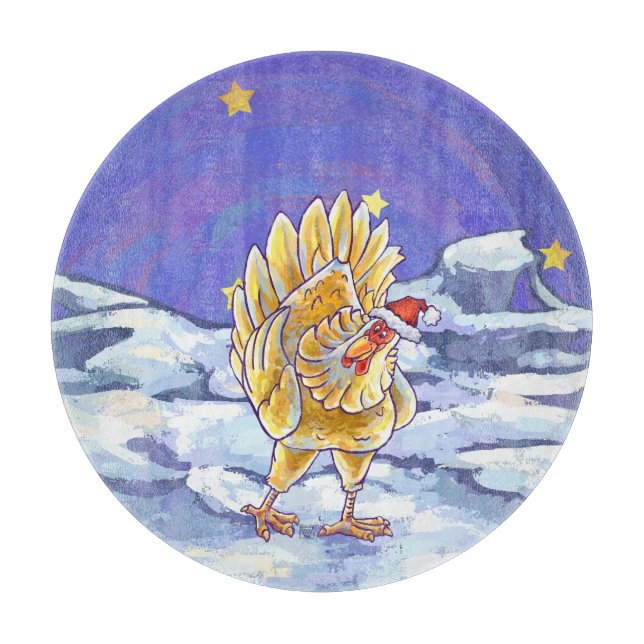 Chicken Christmas Cutting Board (Front)