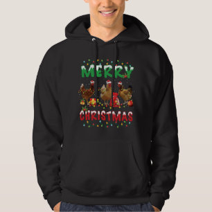 Chicken Christmas Fairy Lights Merry Xmas Chicken Hoodie