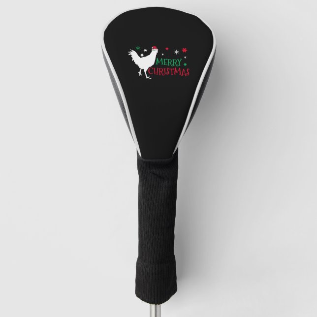 Chicken Christmas  Golf Head Cover (Front)