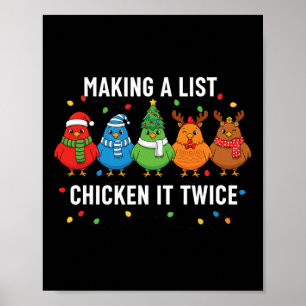 Chicken Christmas, Hen Squad Checking The List Twi Poster