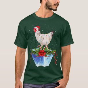 Chicken Christmas Lights Xmas Funny T-Shirt