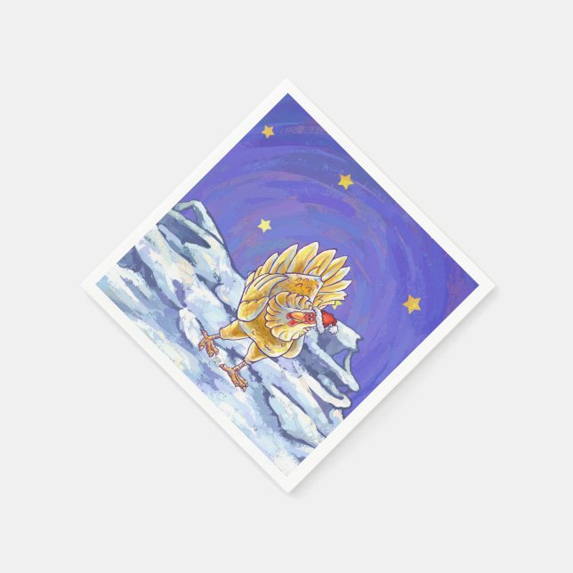 Chicken Christmas Napkin (Corner)