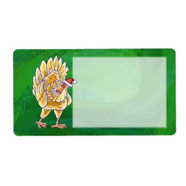 Chicken Christmas On Green (Front)