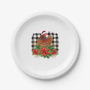 Chicken Christmas Paper Plate