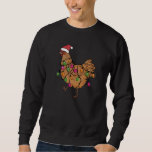 Chicken Christmas Santa  Christmas Lights Chicken Sweatshirt<br><div class="desc">Chicken Christmas Santa  Christmas Lights Chicken</div>