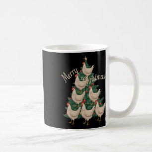 Chicken Christmas Tree Funny Chickens Xmas Tree Coffee Mug