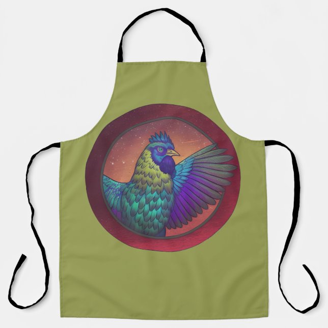 Chicken circle design apron (Front)