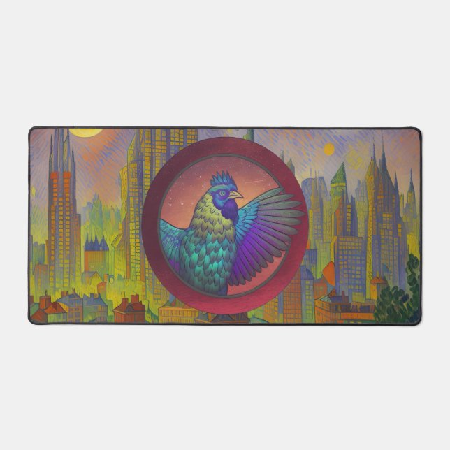 Chicken circle design Desk Mat (Front)