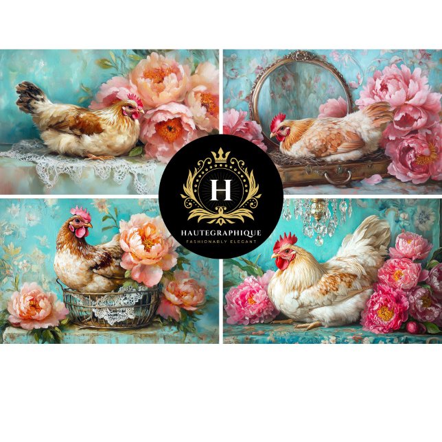 Chicken Collage Decoupage Tissue Paper (Creator Uploaded)