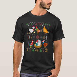 Chicken Collection Christmas Sweater Santa Chicken