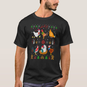 Chicken Collection Christmas Sweater Santa Chicken