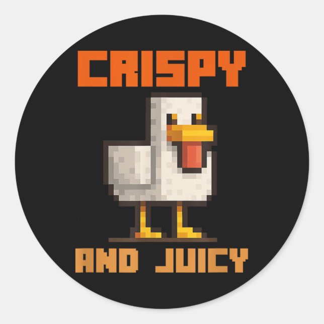 Chicken Cooked In Lava  Classic Round Sticker (Front)