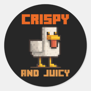 Chicken Cooked In Lava  Classic Round Sticker