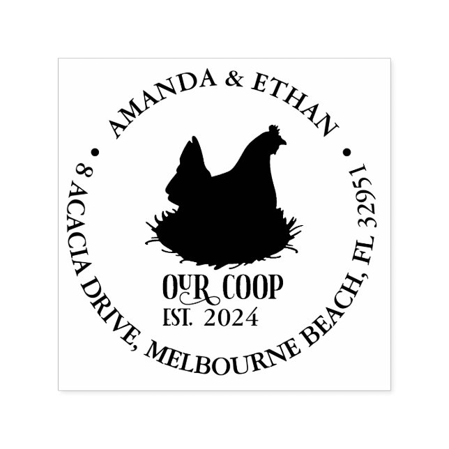 Chicken Coop Farmer Theme Self-inking Stamp (Design)