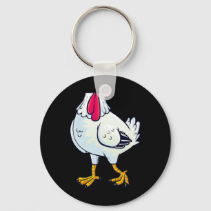 Chicken Costume Body Funny Farm Animal Farming Hal Key Ring