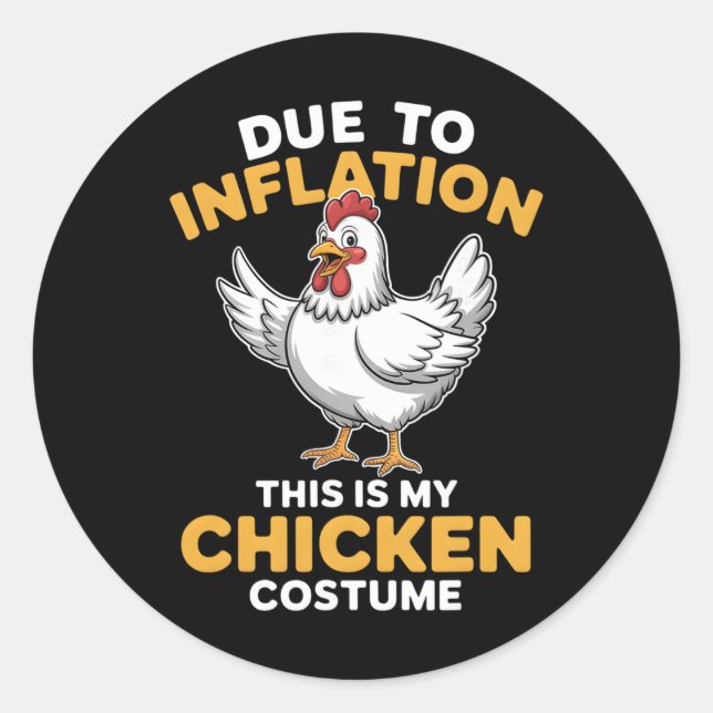 Chicken Costume  Classic Round Sticker (Front)