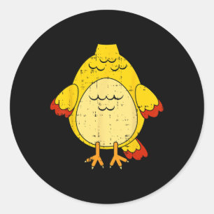 Chicken Costume Cute Easy Animal Halloween Gift Classic Round Sticker
