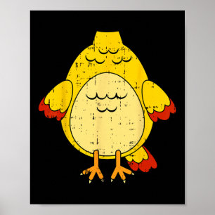 Chicken Costume Cute Easy Animal Halloween Gift Poster