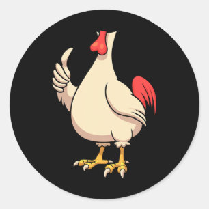 Chicken Costume For Halloween Rooster Animal Cospl Classic Round Sticker