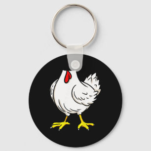 Chicken Costume Funny Farm Animal Halloween Key Ring