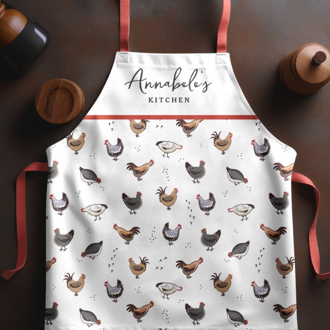 Chicken Country Custom Name  Apron (Creator Uploaded)