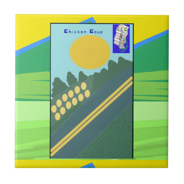 Chicken Coup  Ceramic Tile (Front)