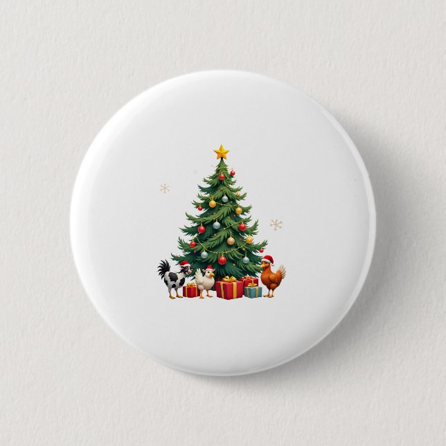 Chicken Cow Goat Horse Farm Animal Farmer Christma 6 Cm Round Badge (Front)