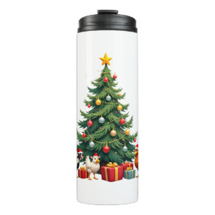 Chicken Cow Goat Horse Farm Animal Farmer Christma Thermal Tumbler