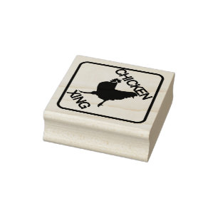 Chicken Crossing Stamp