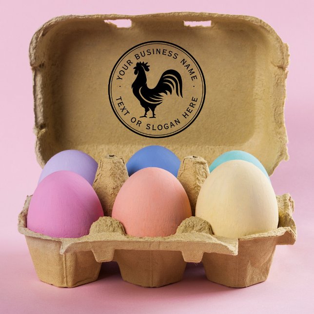 chicken  Custom Business Logo Large  Rubber Stamp (Creator Uploaded)