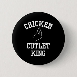 Chicken Cutlet King Funny Italian Hand, Italian Fo 6 Cm Round Badge