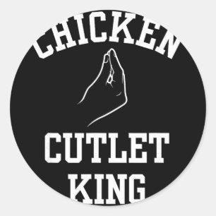 Chicken Cutlet King Funny Italian Hand, Italian Fo Classic Round Sticker