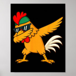 Chicken Dab Meme Animal Dance Funny For Men Women Poster