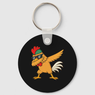 Chicken Dab Meme Animal Dance Funny Gifts For Men  Key Ring