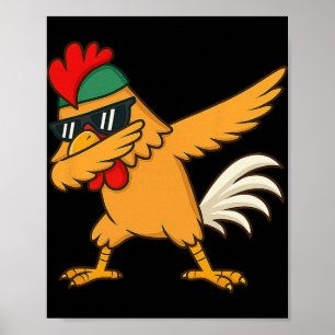 Chicken Dab Meme Animal Dance Funny Gifts For Men Poster