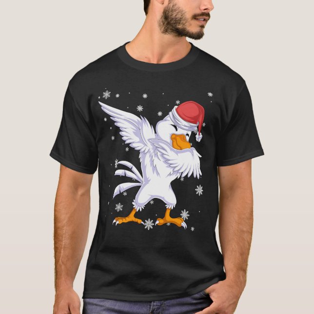 chicken dabbing christmas T-Shirt (Front)