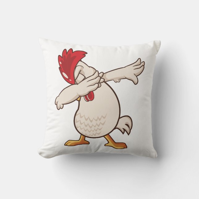 Chicken Dabbing Farmer Dab Dance Cushion (Front)